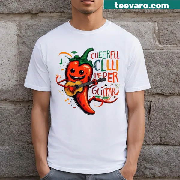 Playful T-shirt featuring various peppers for spice lovers.