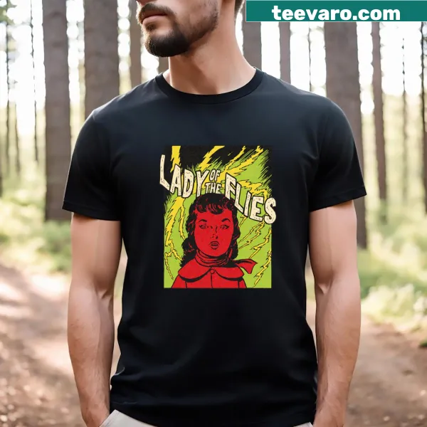 Illustrative T-shirt inspired by the film 'Lady Of The Flies'