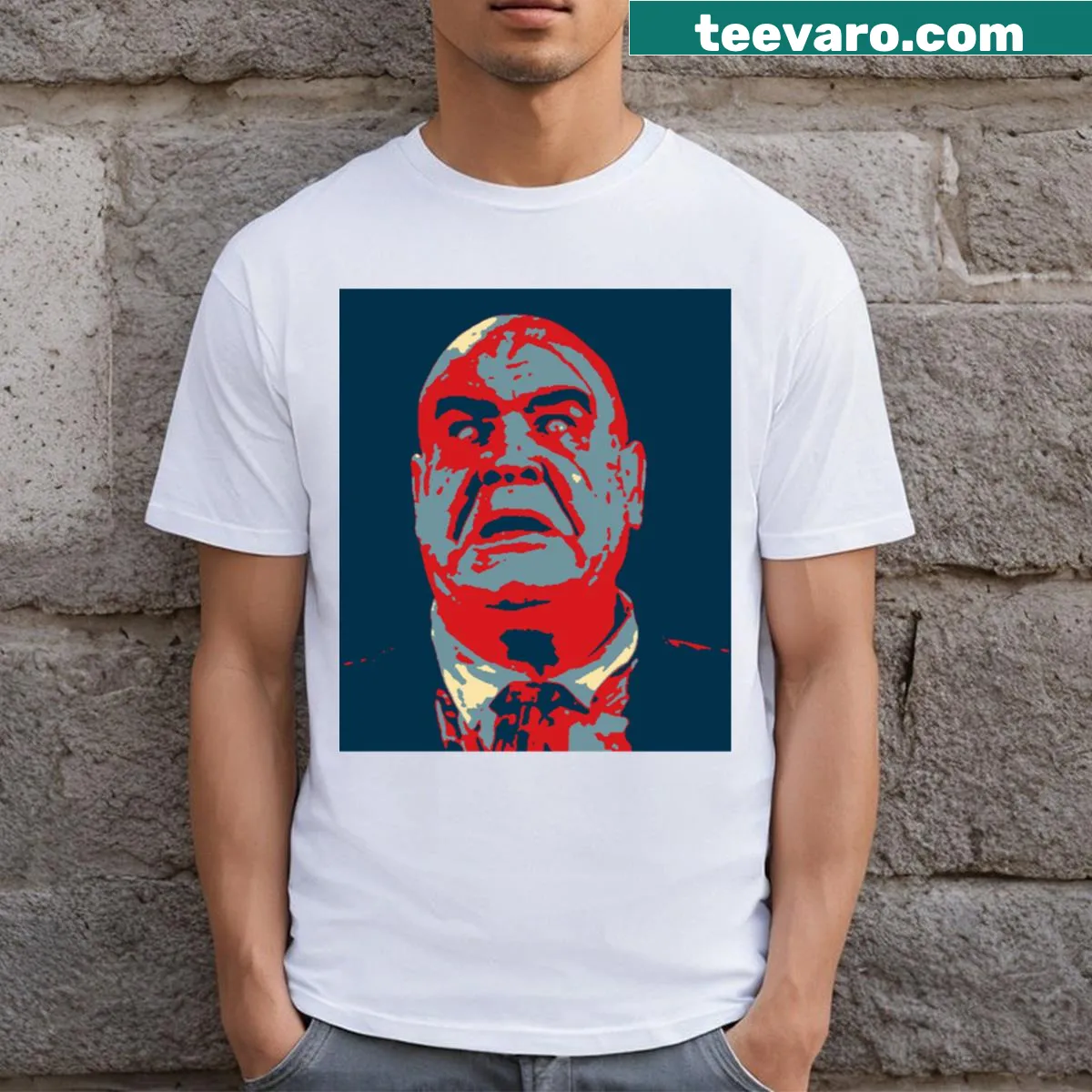 Bold typography on Raw Tor 6 t-shirt — on a men's t-shirt