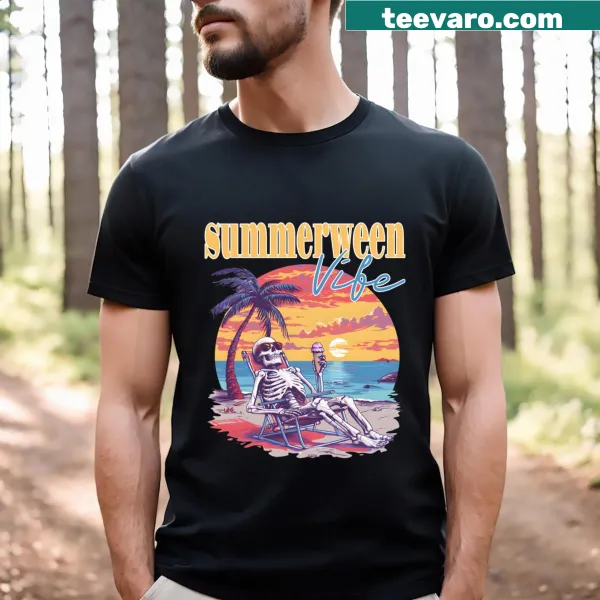 T-shirt featuring playful graphics for Summerween vibes
