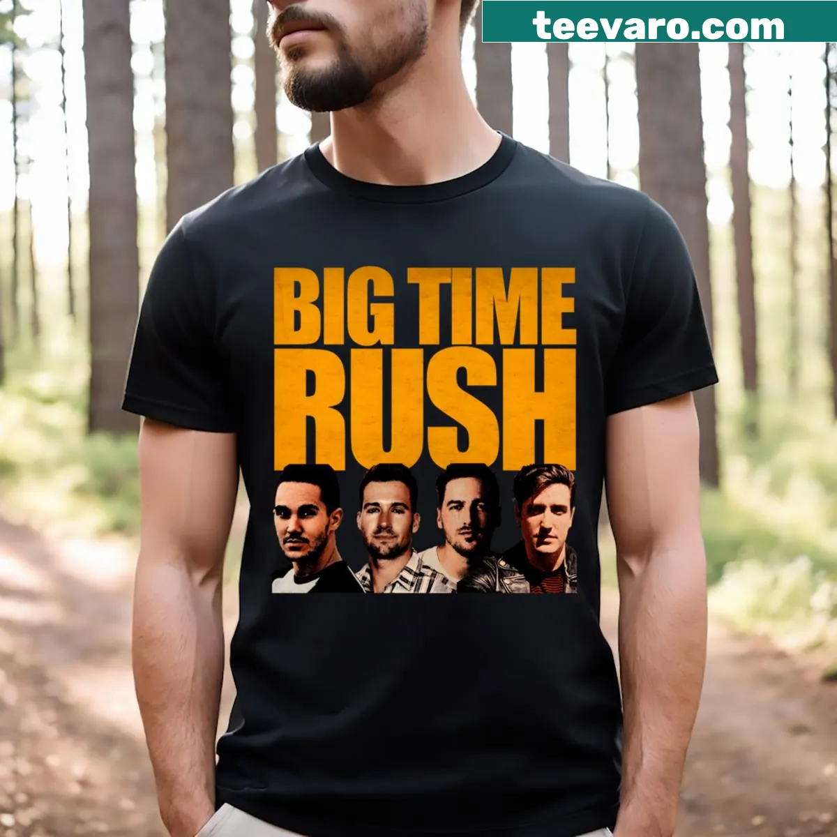 Vintage band logo T-shirt representing music tours and live performances. — on a men's t-shirt