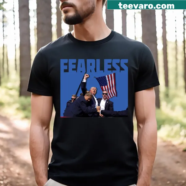 T-shirt with the phrase 'Fearless Republican' supporting Trump 2024.