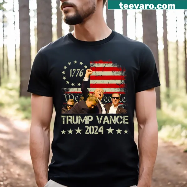 Retro striped T-shirt for Trump 2024 campaign supporters