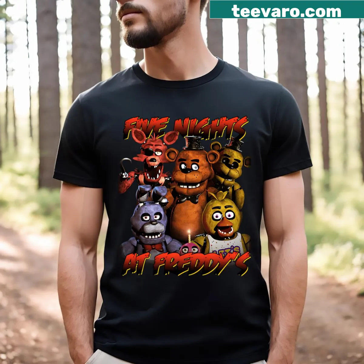 Vintage gaming and movie T-shirt with humorous graphics — on a men's t-shirt