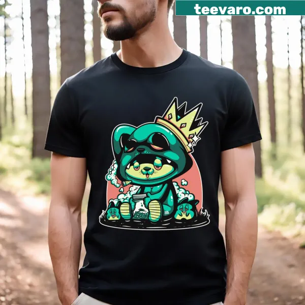 T-shirt featuring a graphic tribute to the King of Rock