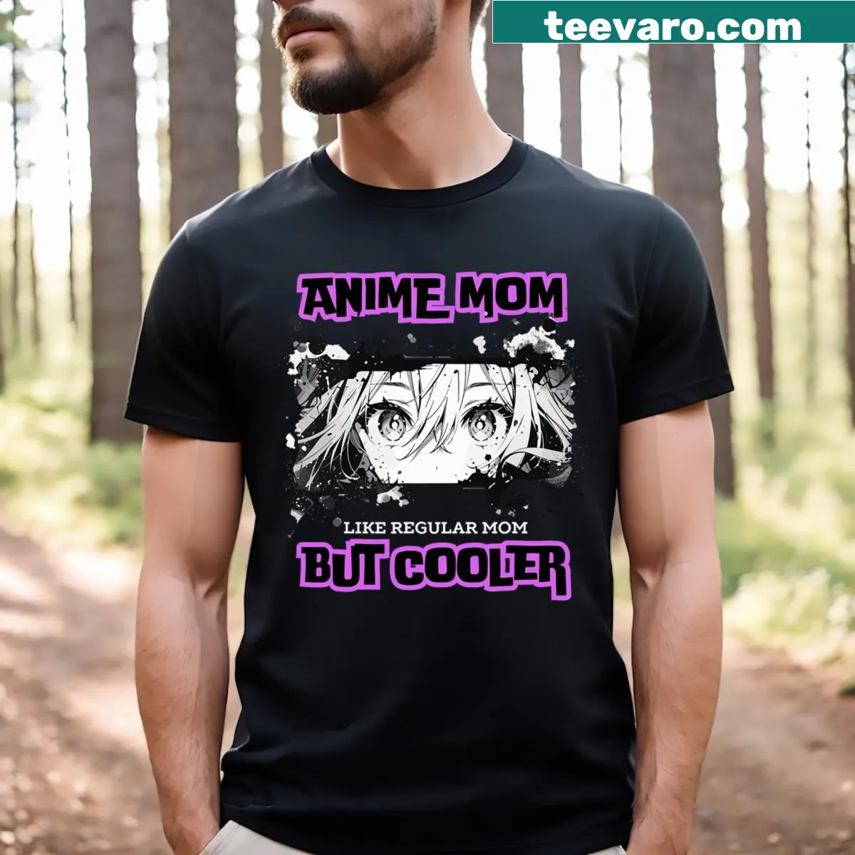 Funny typography design for anime moms on a t-shirt — on a men's t-shirt