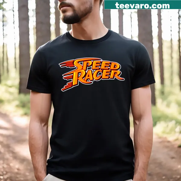 Illustrative logo tee inspired by Speed Racer and racing culture.