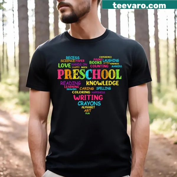 Heartwarming 'Team Teacher' typography T-shirt for preschool teachers