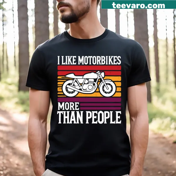 Funny T-shirt for motorbike lovers with humorous phrase