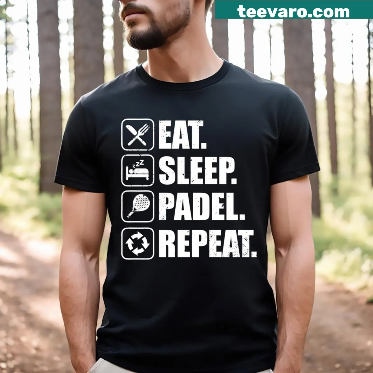 Funny padel lifestyle graphic on a T-shirt — on a men's t-shirt