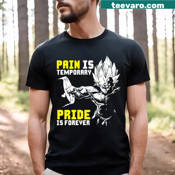 Inspirational fitness T-shirt with Vegeta's quote