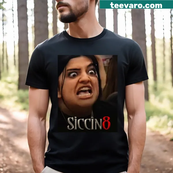 Vintage distressed T-shirt inspired by Siccin 8 horror themes