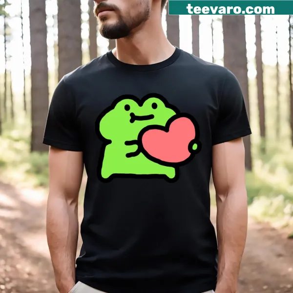 Playful cartoon frog graphic T-shirt