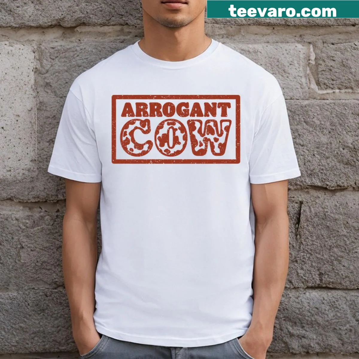 Humorous T-shirt with 'What It Says On The Tin' text — on a men's t-shirt