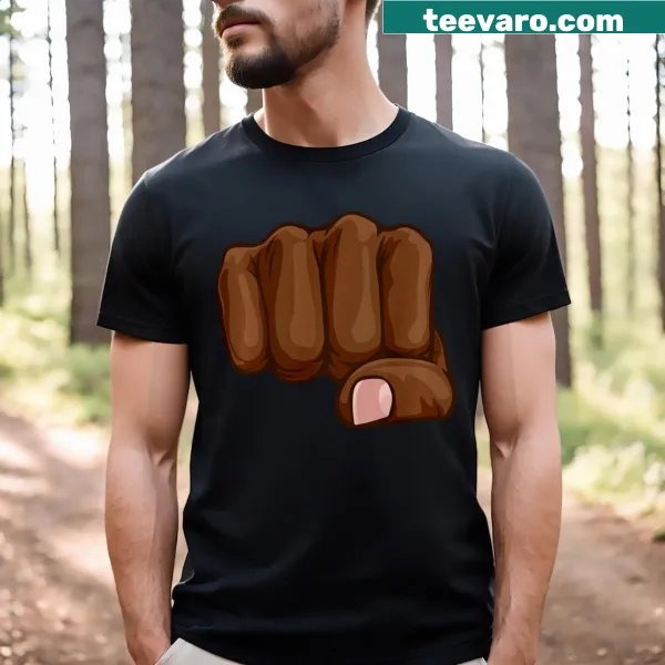 Comic book fist bump cartoon design on a T-shirt