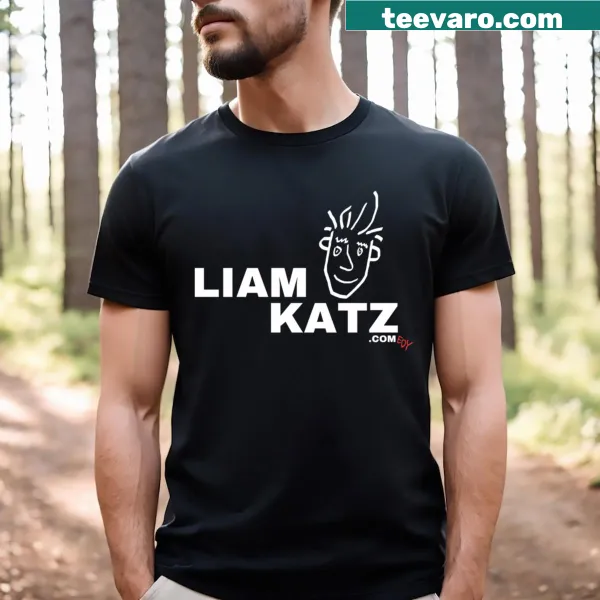 Liam Katz logo graphic on a t-shirt.