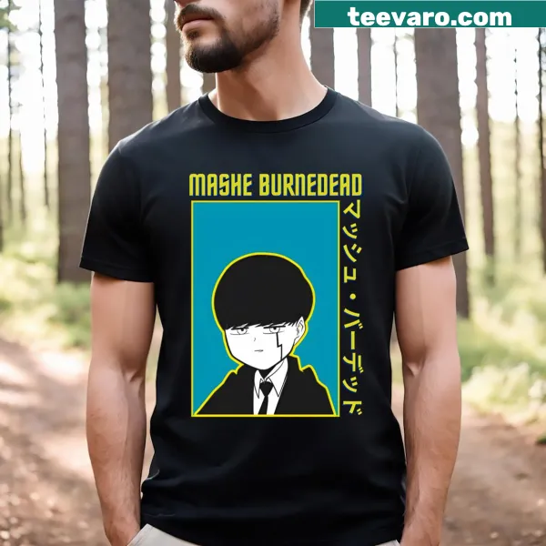 T-shirt with bold Mashle typography design, essential for fans