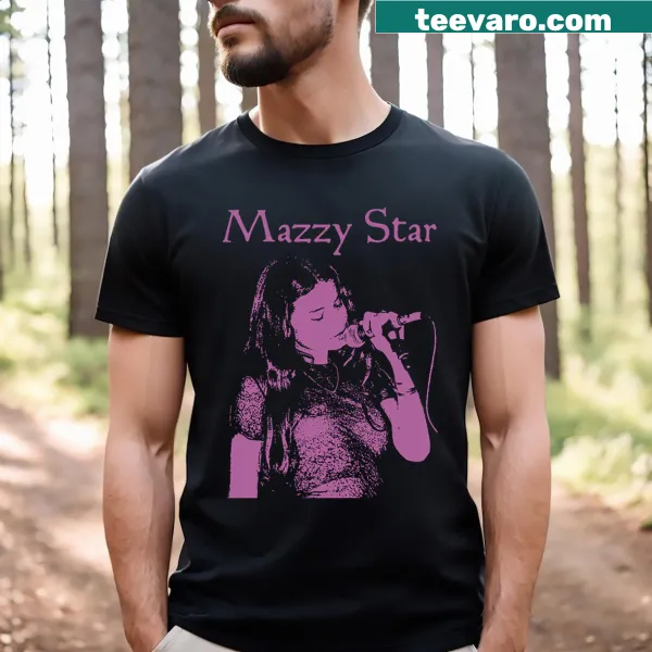 T-shirt featuring Mazzy Star in a distinctive font for music fans
