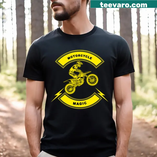 Motorcycle-themed t-shirt with adventurous design