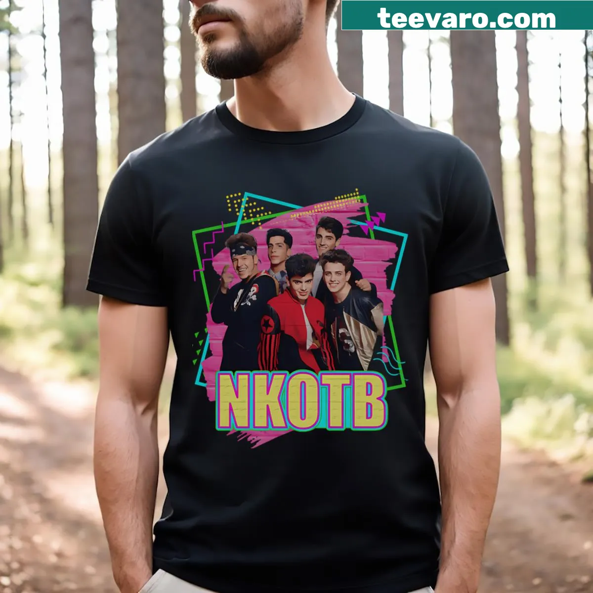 Vintage band logo graphic for kids on a casual T-shirt — on a men's t-shirt