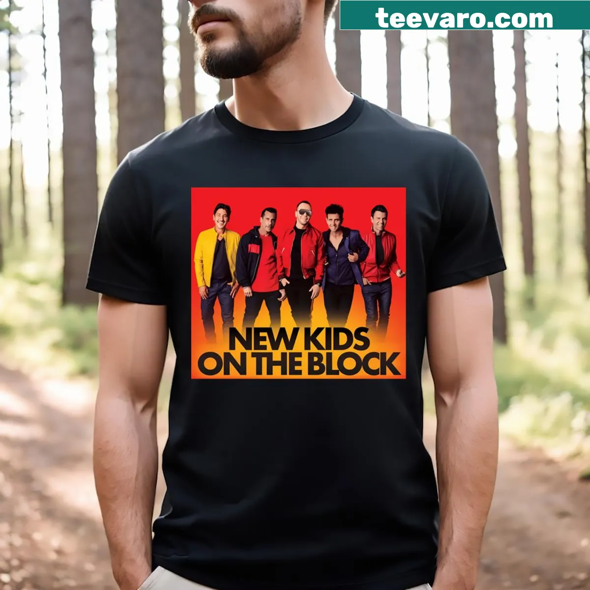 Kids' vintage style band logo T-shirt featuring retro design — on a men's t-shirt