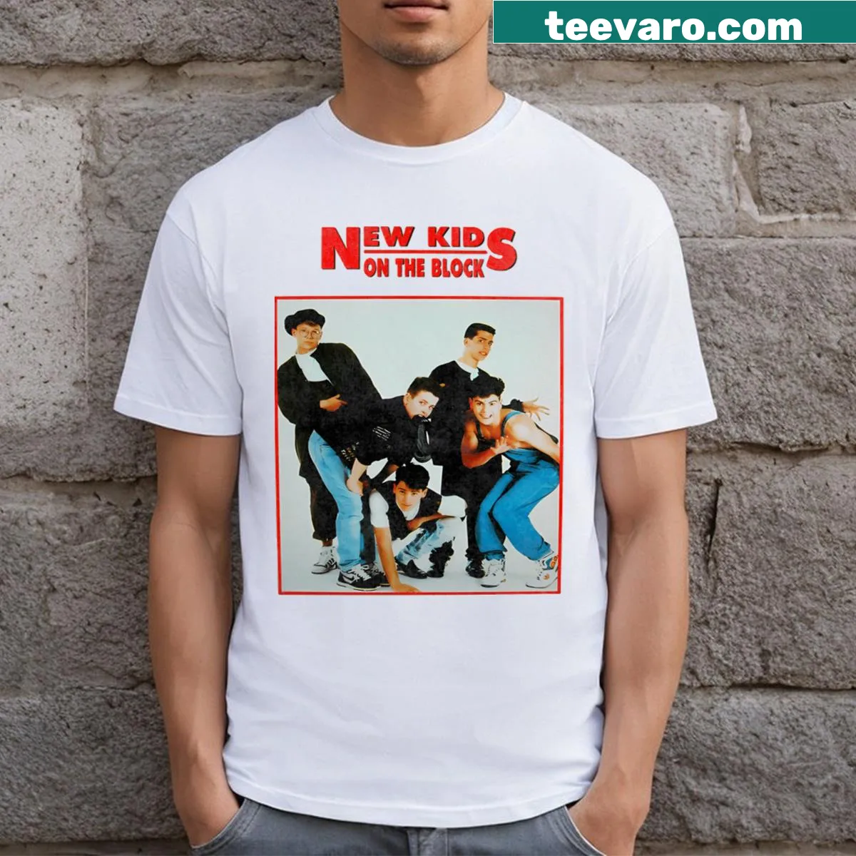 Vintage-style music album tour logo T-shirt for kids. — on a men's t-shirt