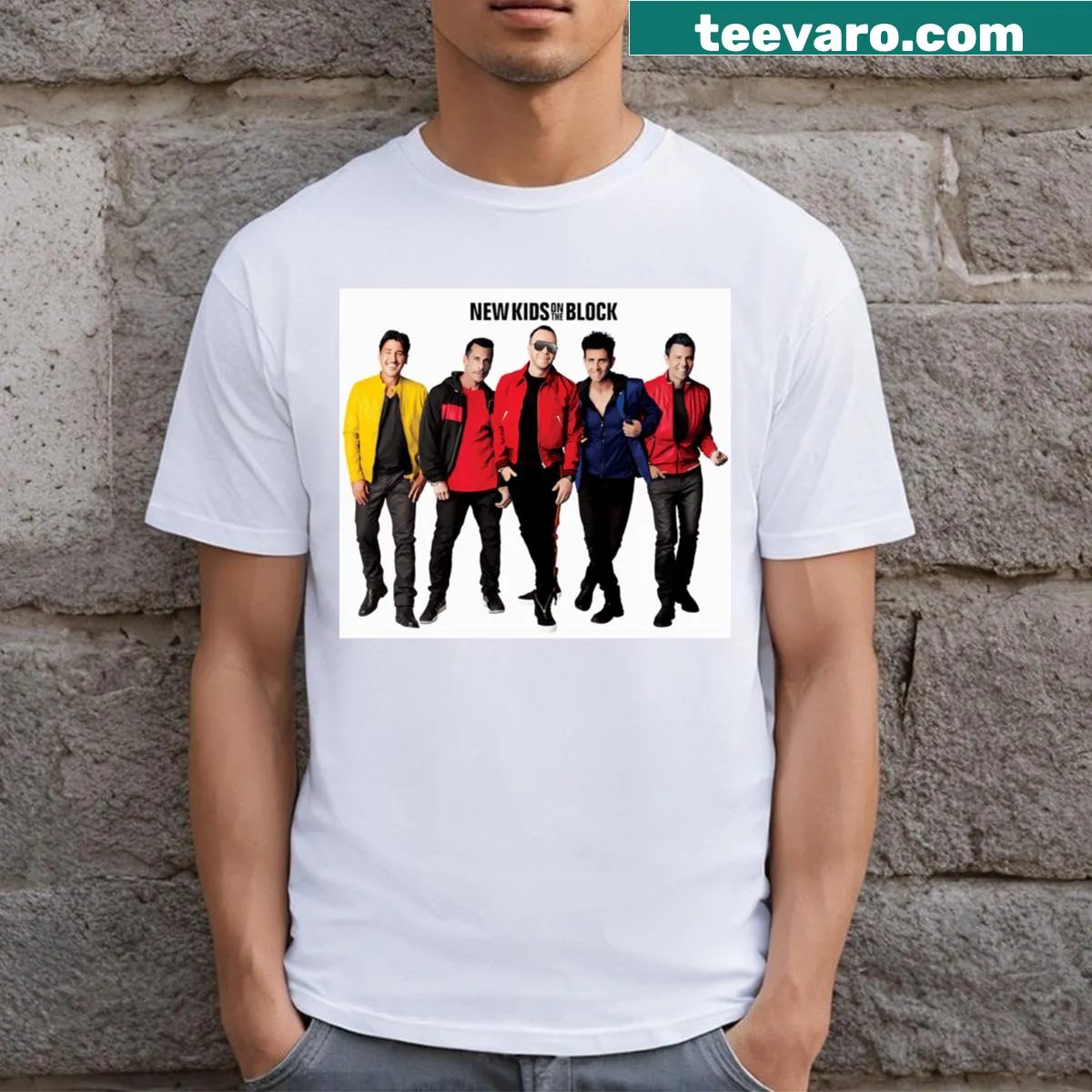 Retro band logo graphic for kids on casual T-shirt — on a men's t-shirt