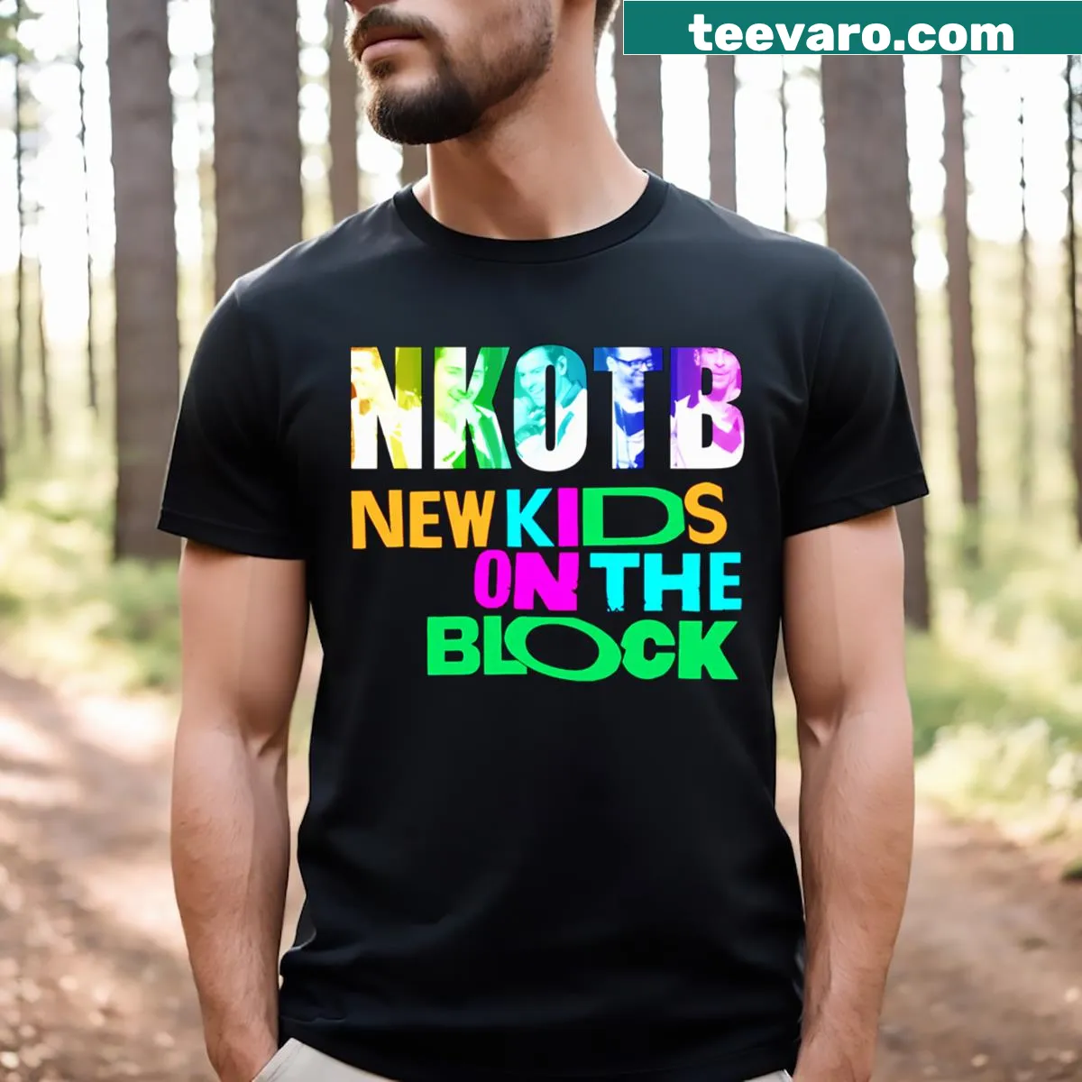 Vintage band logo t-shirt for kids with a faded design — on a men's t-shirt