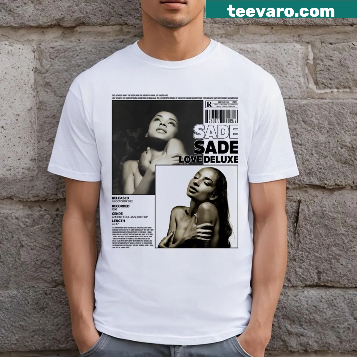 Vintage song logo t-shirt with a fun tour design for music lovers — on a men's t-shirt