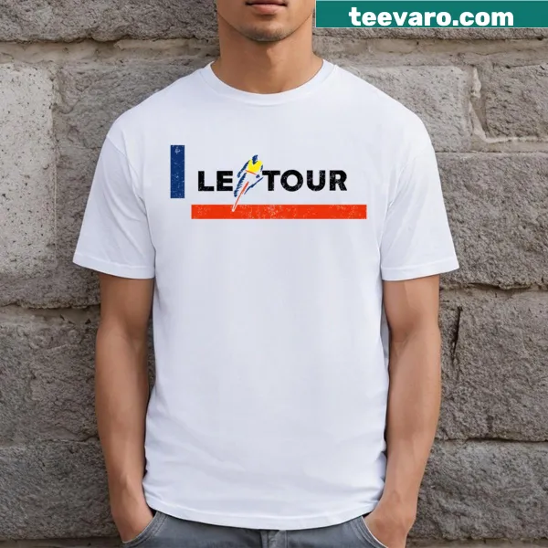 Retro Tour De France logo T-shirt design from the 90s
