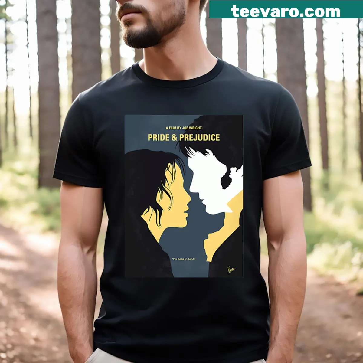 T-shirt celebrating cinema with film-related design — on a men's t-shirt