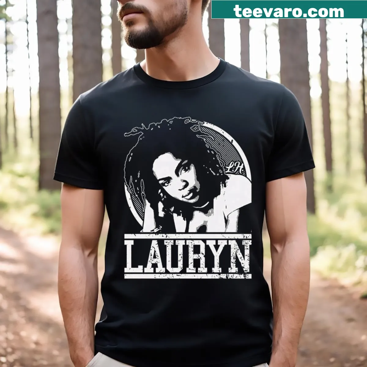 Vintage tee featuring music album logo for fans — on a men's t-shirt