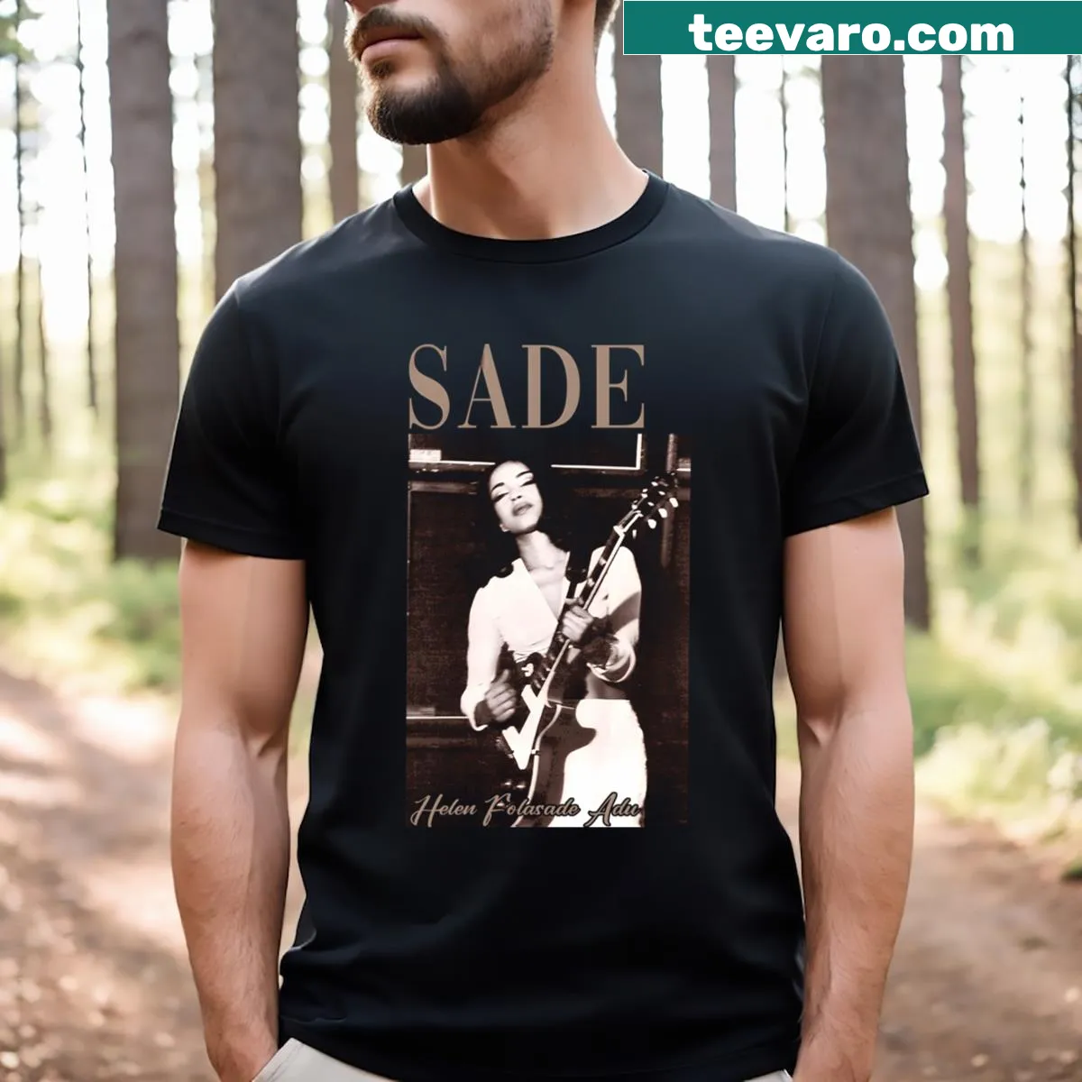 Vintage-style t-shirt featuring a singer-songwriter logo — on a men's t-shirt