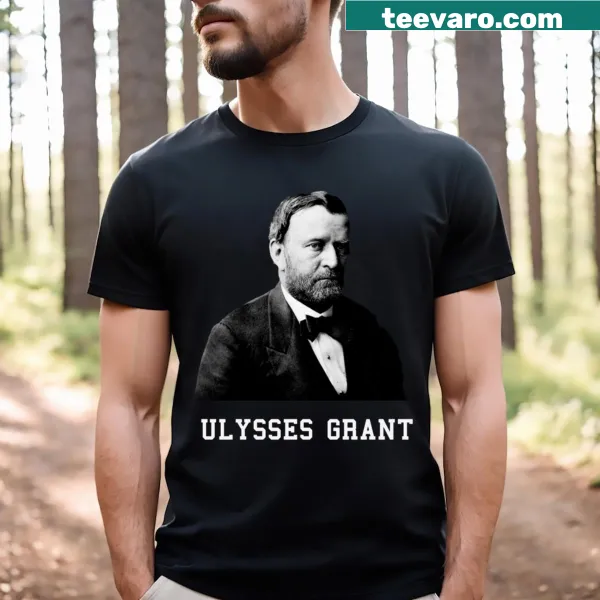 T-shirt featuring repeated text 'Ulysses Grant'