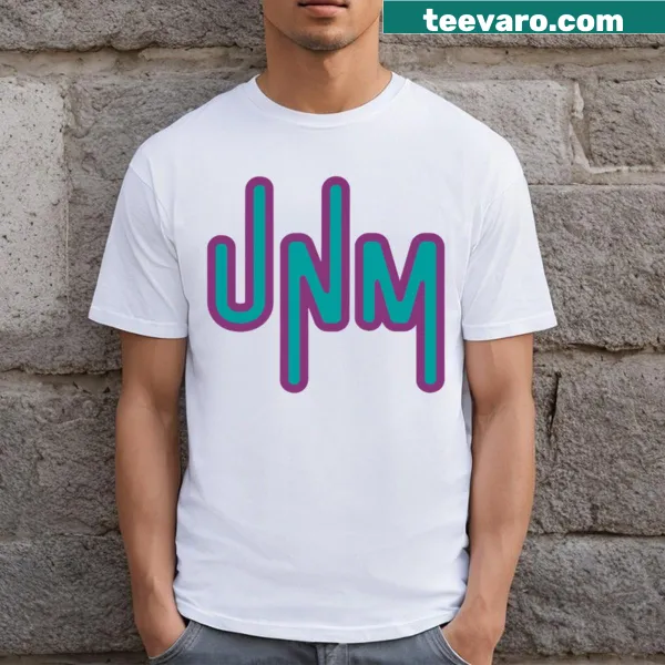 Simple UNM logo T-shirt with minimalist design
