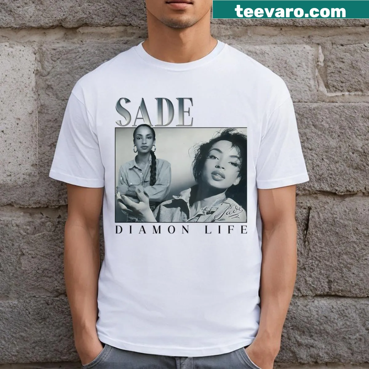 Vintage tour logo shirt celebrating music and singers — on a men's t-shirt