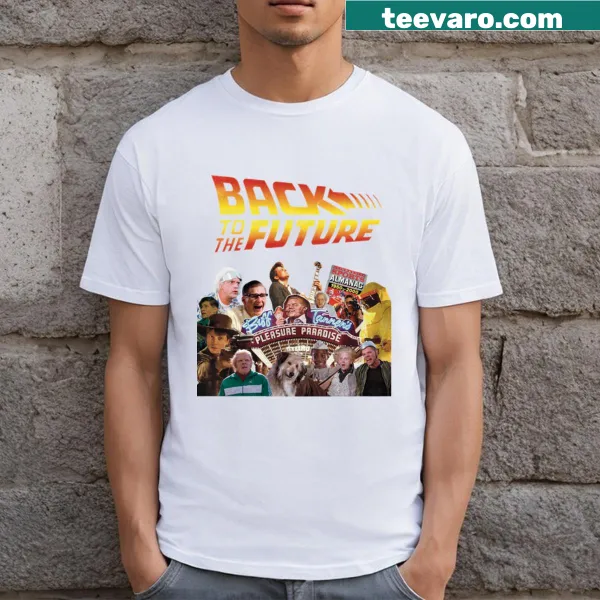Retro design inspired by Back to the Future on a t-shirt