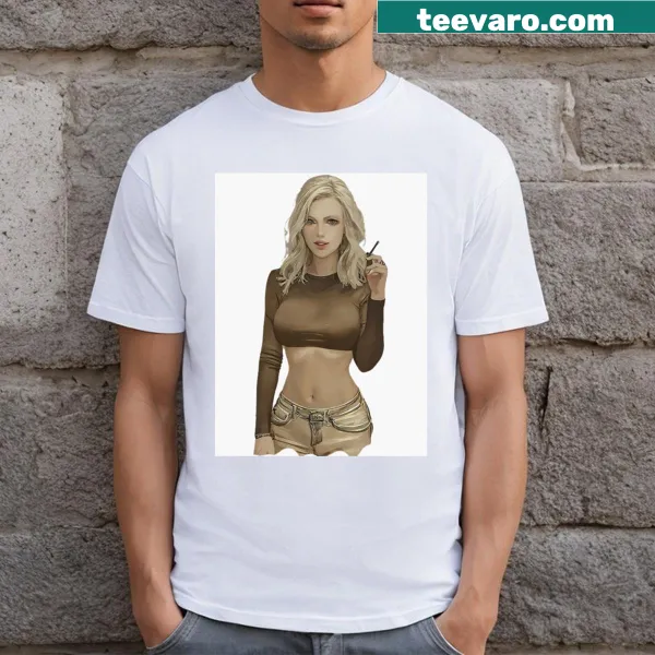 Fun cartoon girl graphic t-shirt