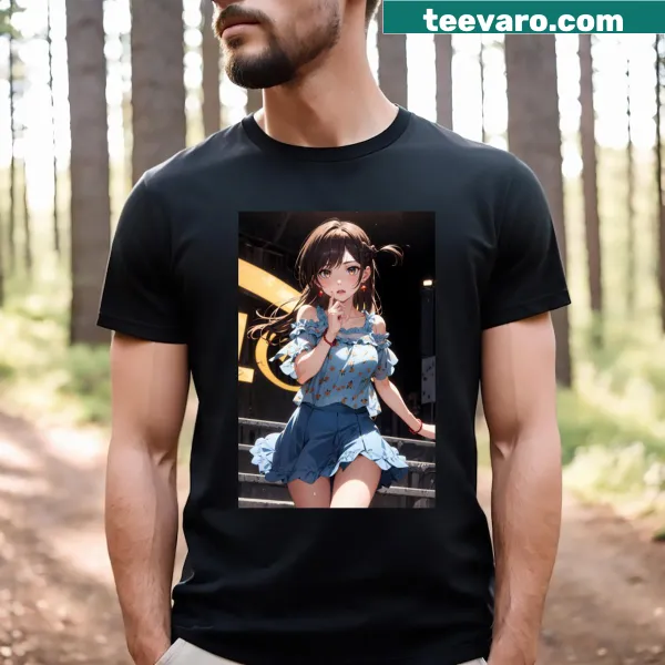 Adorable Mizuhara Chizuru anime girl T-shirt with cute illustration