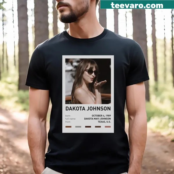 T-shirt featuring Dakota Johnson aesthetic poster illustration