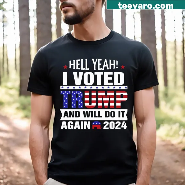 Bold political statement T-shirt supporting Trump for 2024