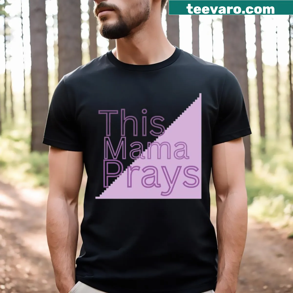 Christian quotes and prayer sayings graphic on a mom's t-shirt — on a men's t-shirt