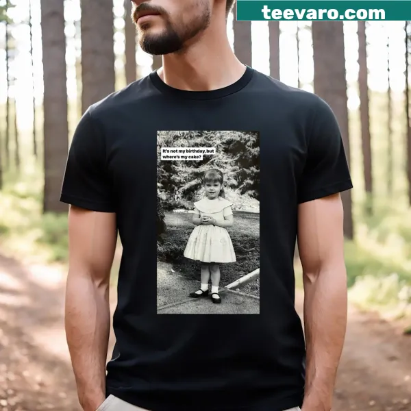 Birthday-themed V-neck t-shirt with cheerful typography design