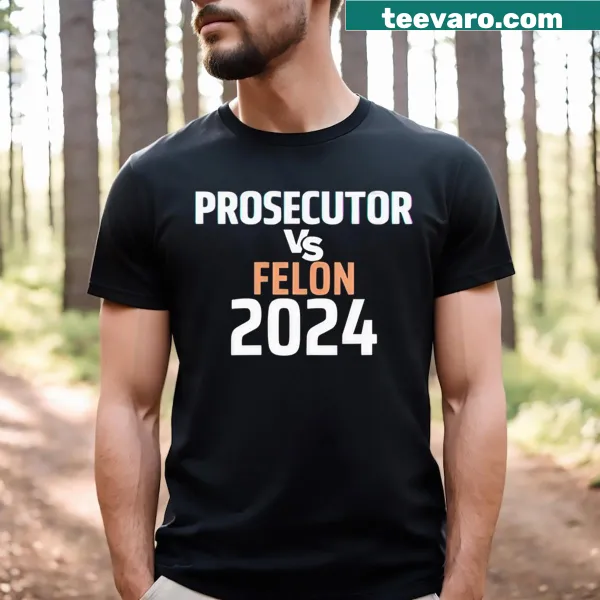 Prosecutor vs Felon graphic on women's V-neck t-shirt