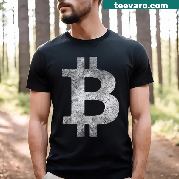 T-shirt featuring the Bitcoin logo for cryptocurrency supporters