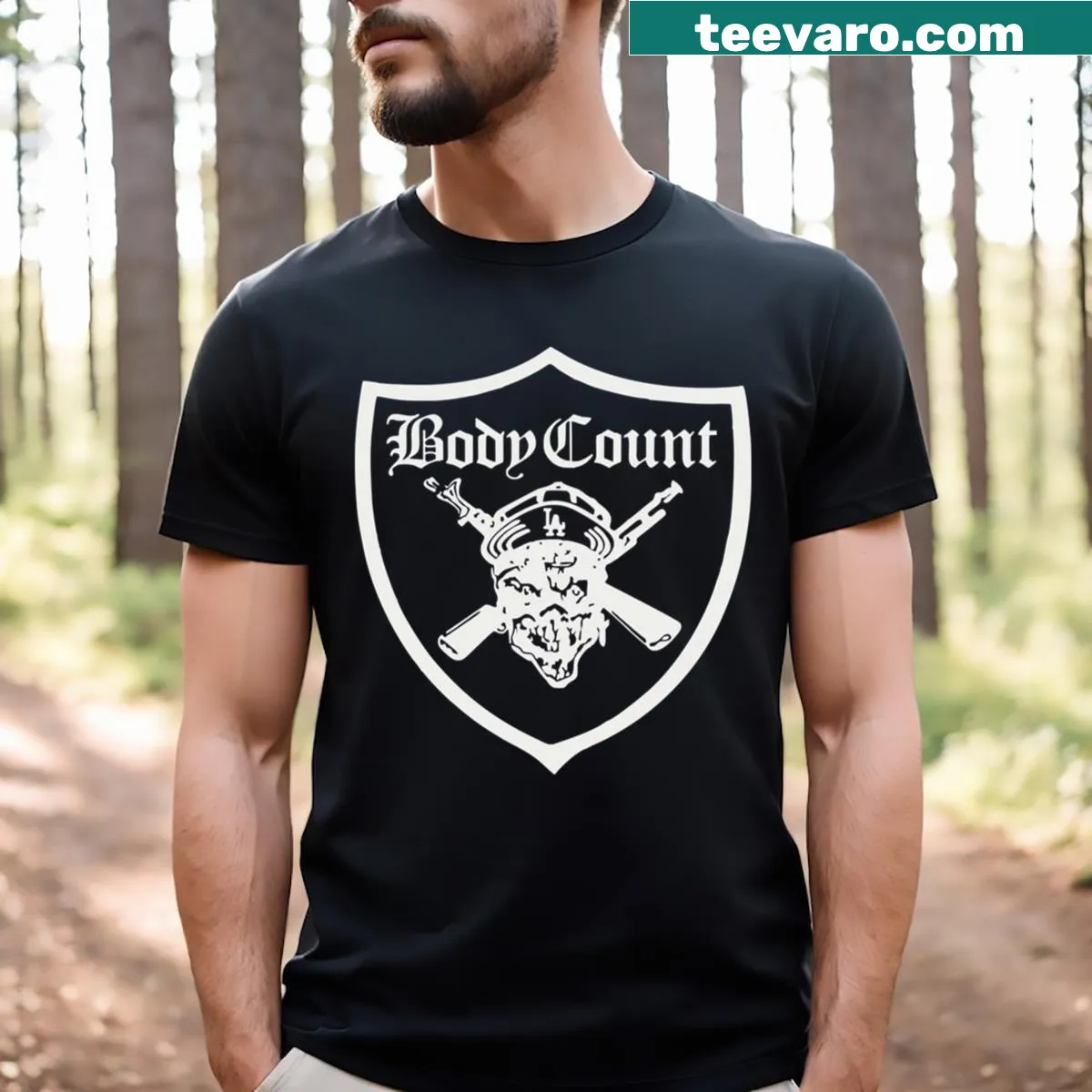 Body Count logo T-shirt for metal and rap fans — on a men's t-shirt