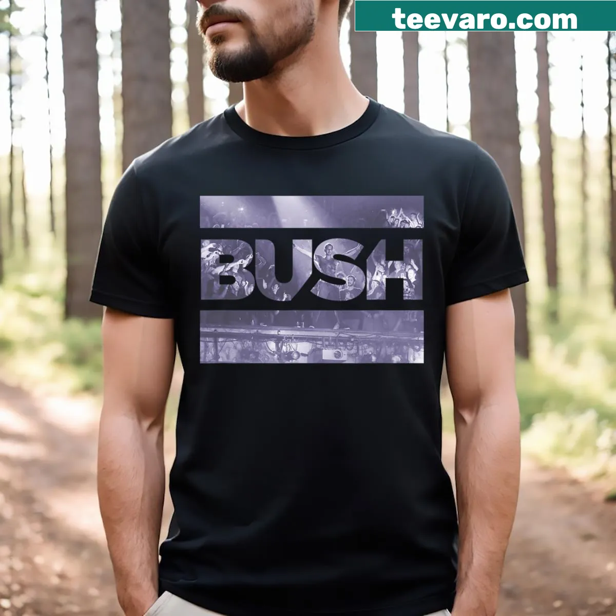 Bush band logo T-shirt featuring the band's emblem — on a men's t-shirt