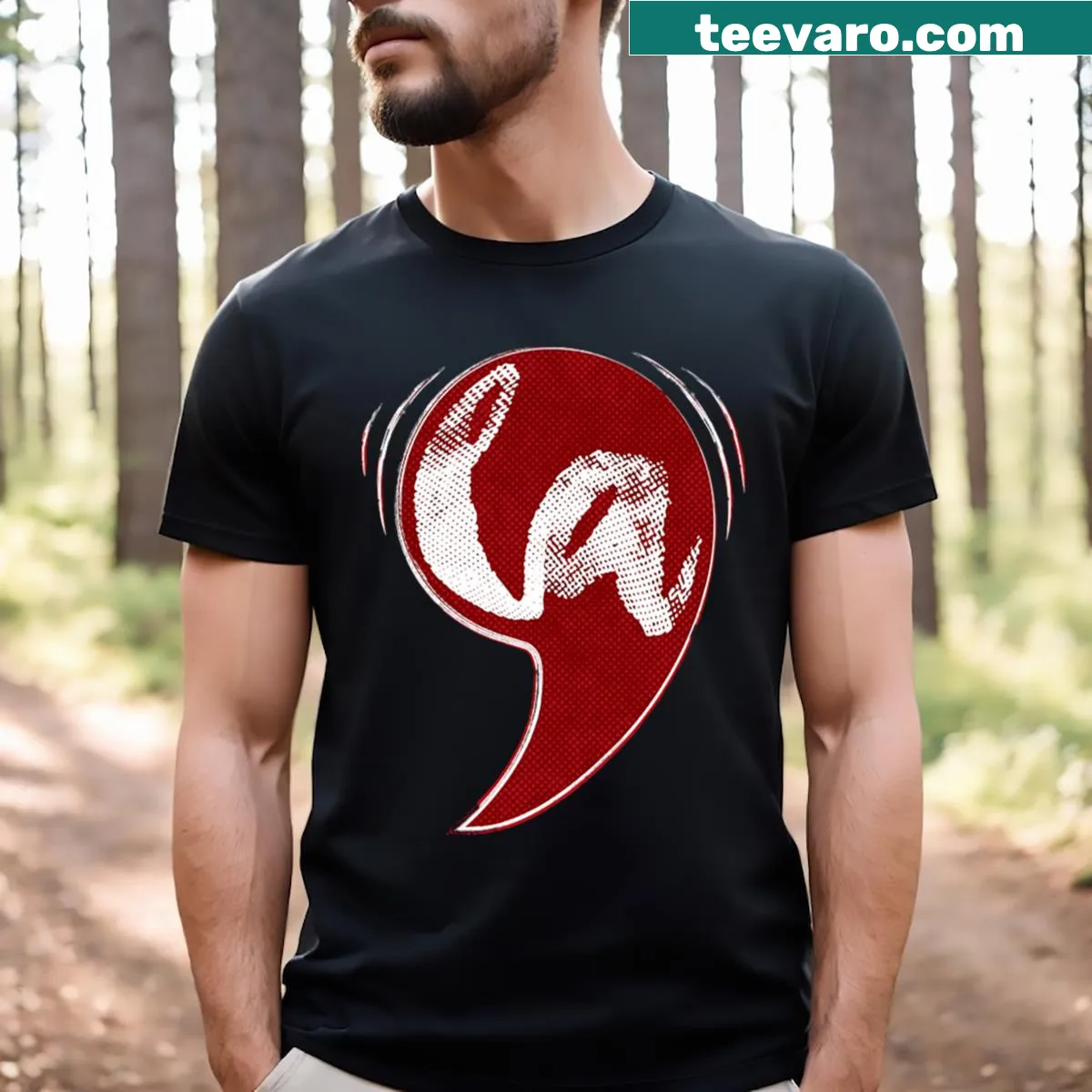 Supportive T-shirt for Kamala Harris 2024 presidential campaign. — on a men's t-shirt