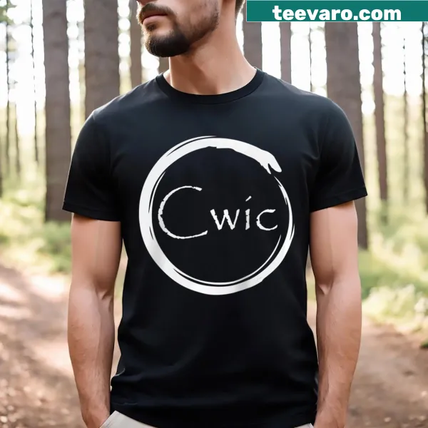 Cwic logo on a raglan baseball tee T-shirt.
