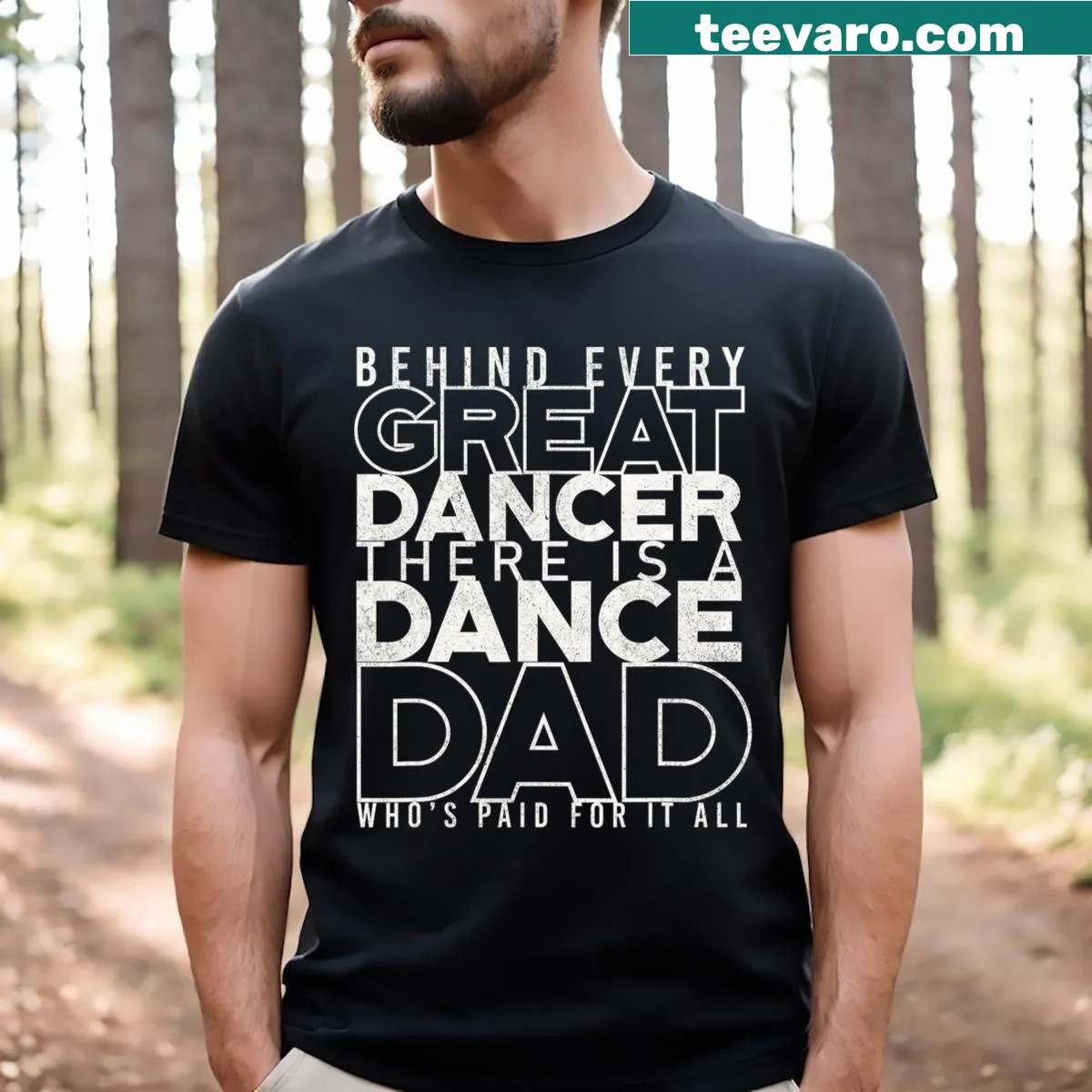Funny dance dad t-shirt with proud dancer graphic — on a men's t-shirt
